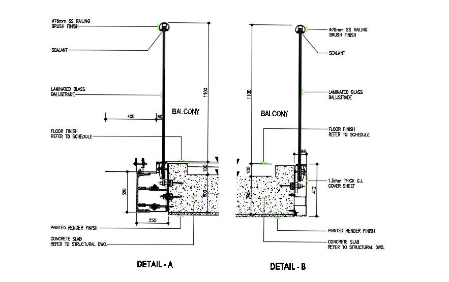 Balustrade Details Dwg