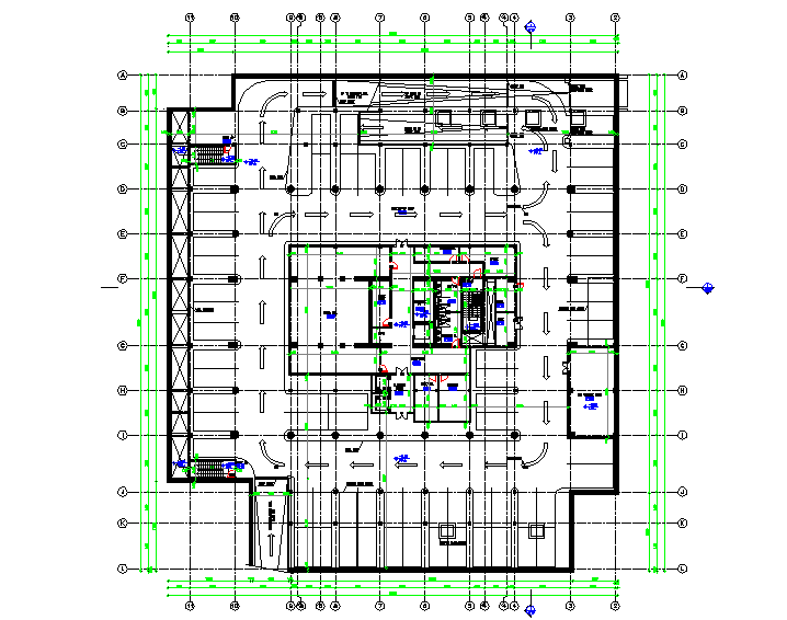 Basement Floor LAy-out. architectural autocad drawings - Cadbull