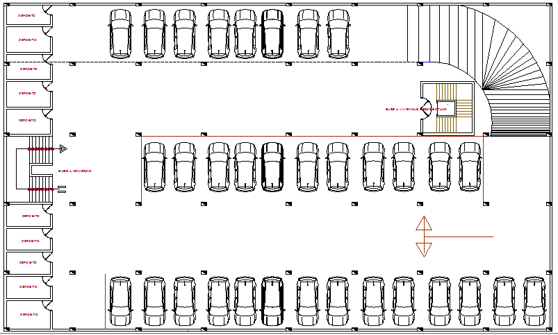  Basement  car parking  lot floor plan  details of multi 