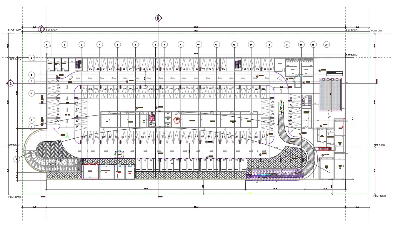 Basement Parking Lot Plan Autocad Drawing Cadbull My XXX Hot Girl