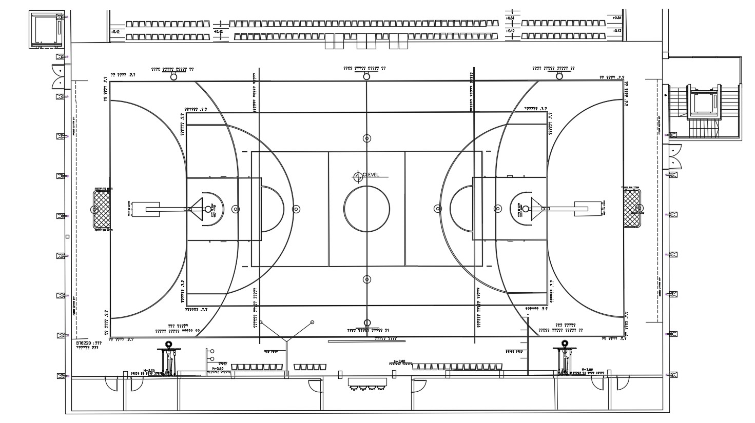 Basket Ball Court Layout Plan CAD File Cadbull