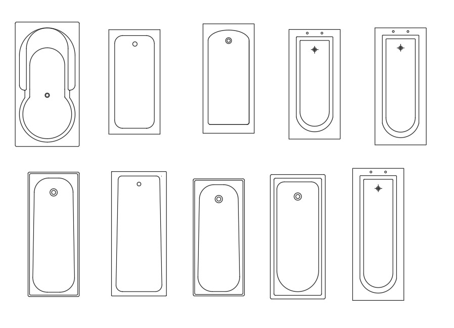 Bathtub And Shower Tub Cad Blocks In Autocad Dwg File Cadbull My XXX