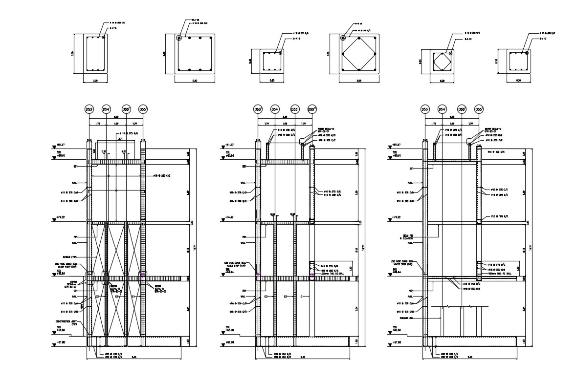 Beam Section Detail CAD File Free Download - Cadbull