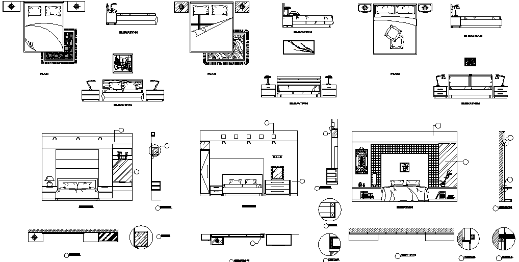 Download Bed Cad Block In DWG - Cadbull