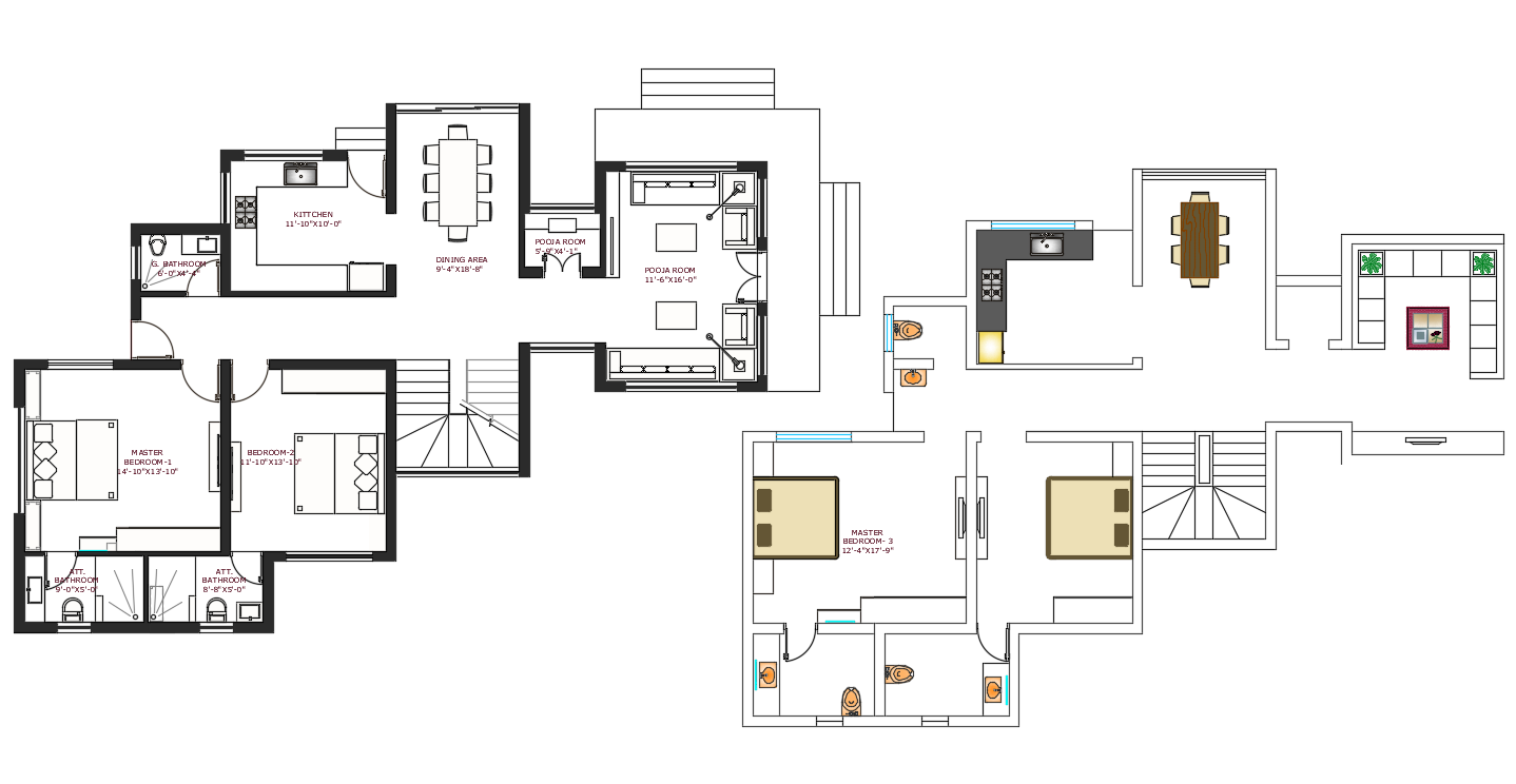 Best 2d Cad Drawing Of Modern Bungalow Layout With 