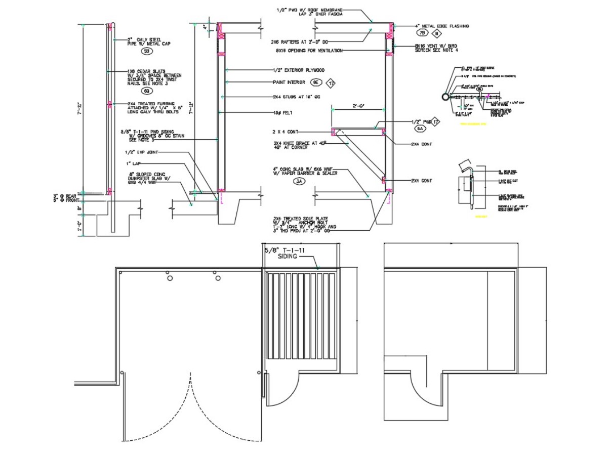 Best AutoCAD Drawing Of Door Section Plan Elevation Design 