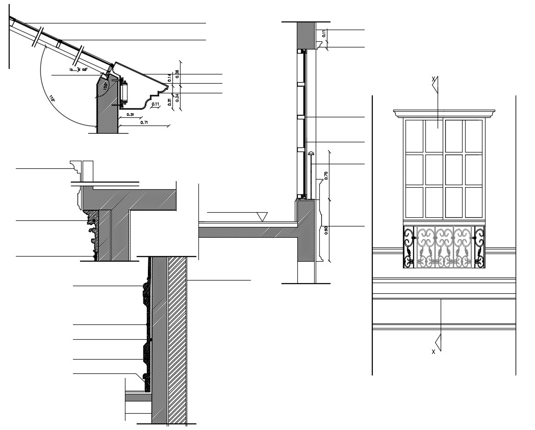 Bracket Cornice Free Autocad File - Cadbull