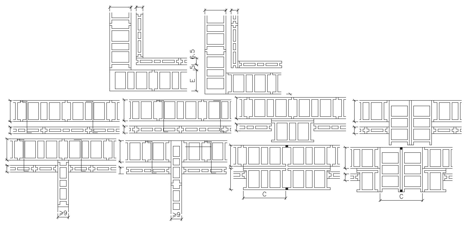 Brick Jali Construction Drawing CAD File Free - Cadbull