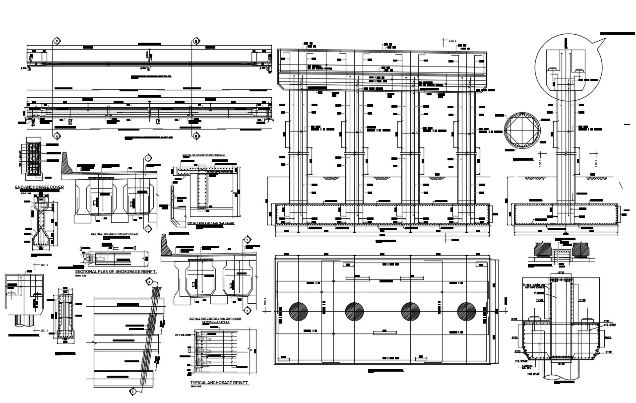 Bridge Pier Footing DWG File - Cadbull