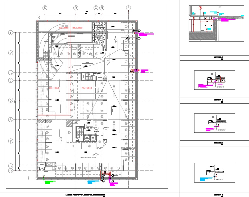 Builders Work Opening Layout For Basement And Ground Floor - Cadbull