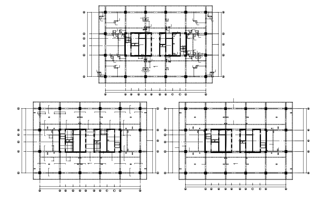 Building Column Layout Plan Free CAD Drawing - Cadbull