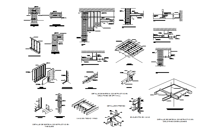 Building material detail dwg file - Cadbull