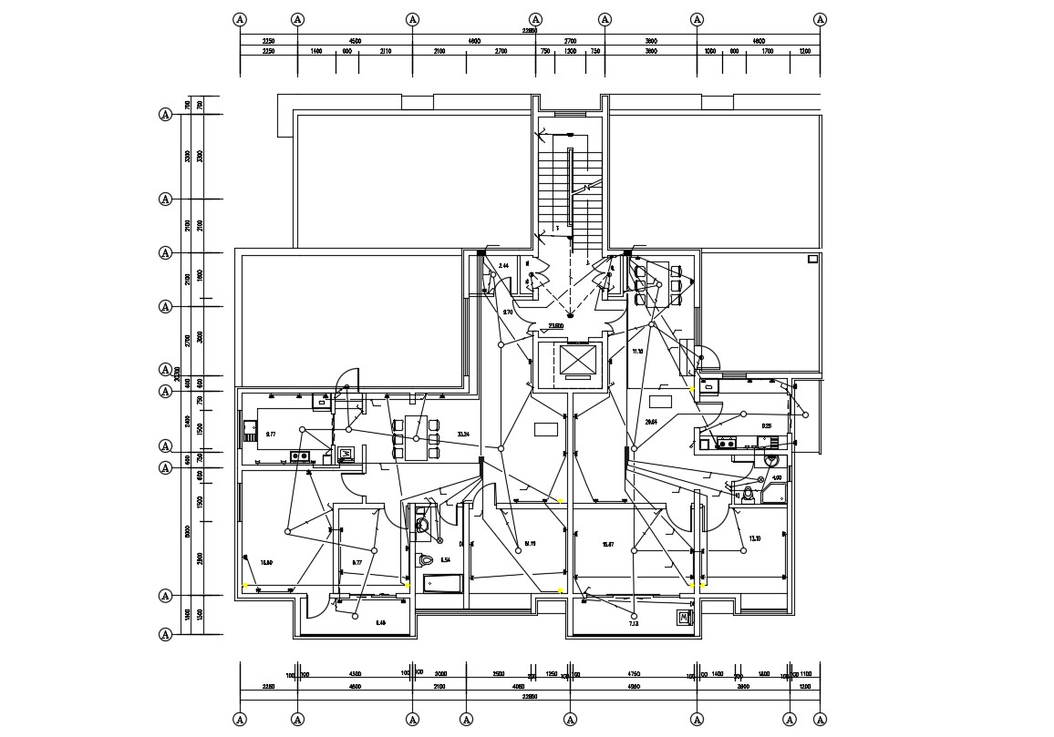 Bungalow Layout Electrical Wiring Plan CAD File Download ...