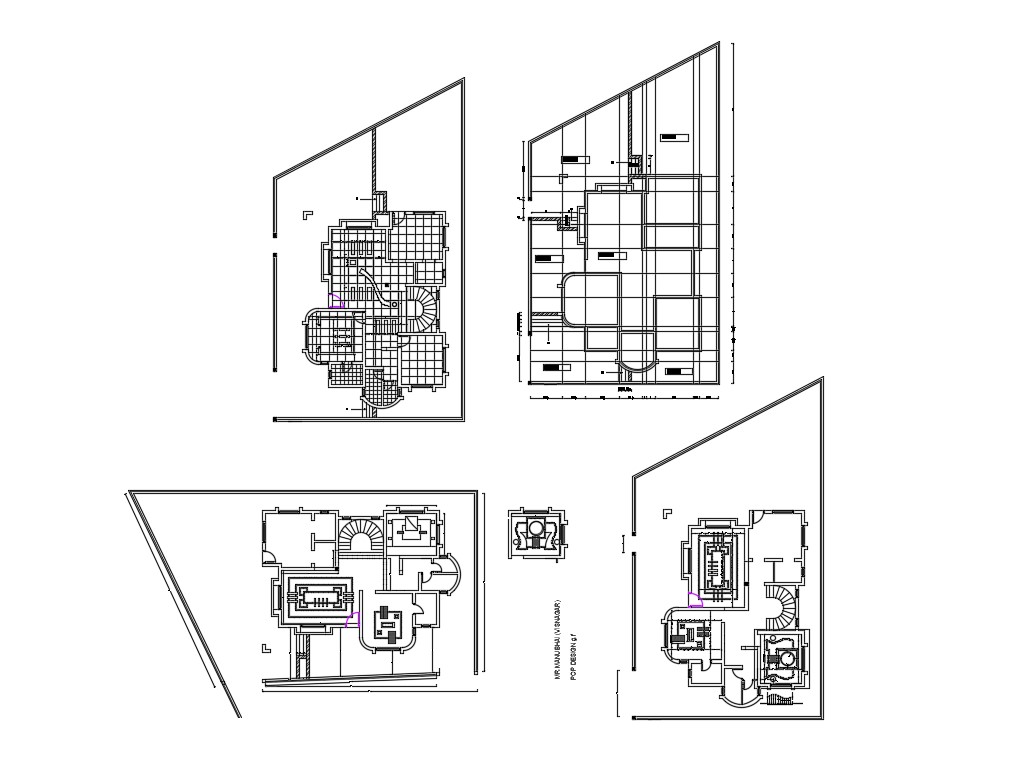  Bungalow  floor  plan  and cover plan  cad  drawing details dwg 