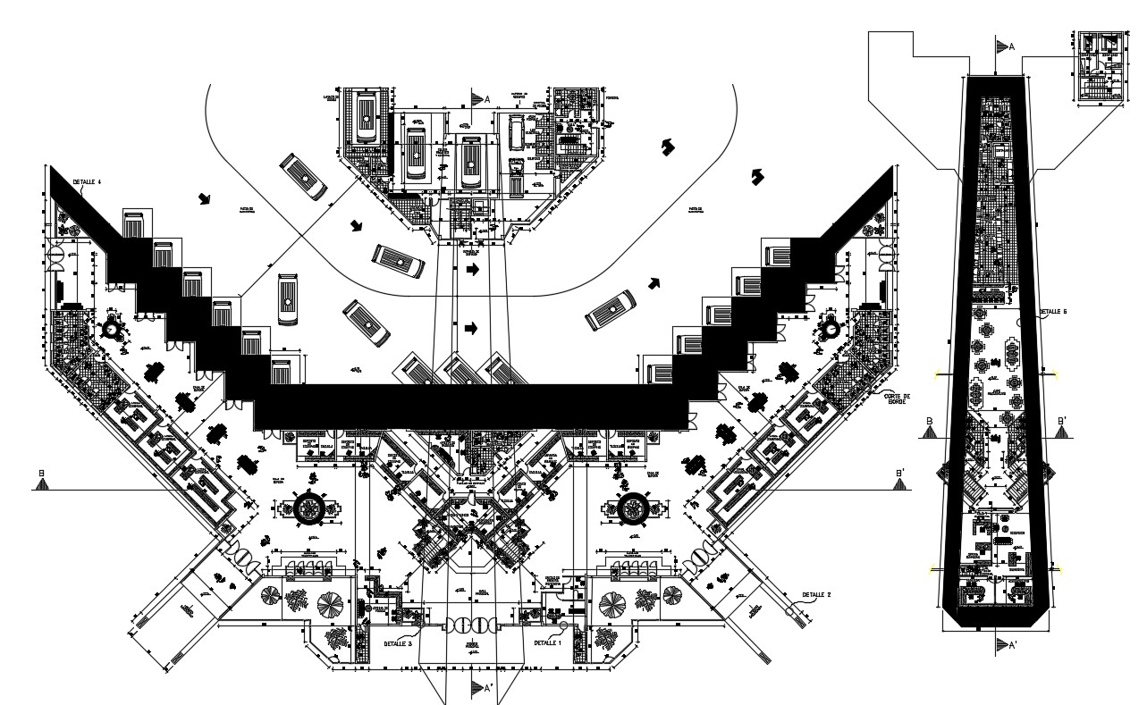 Bus Terminal Plan DWG File - Cadbull