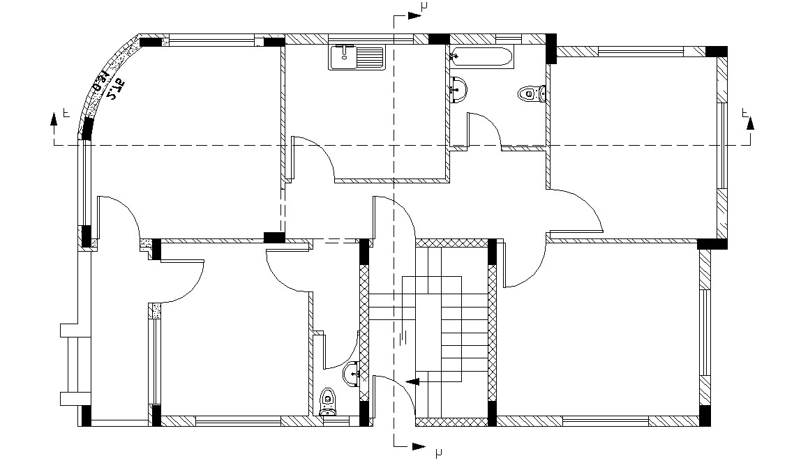 CAD DWG Drawing Apartment Column Layout Plan Free Download - Cadbull