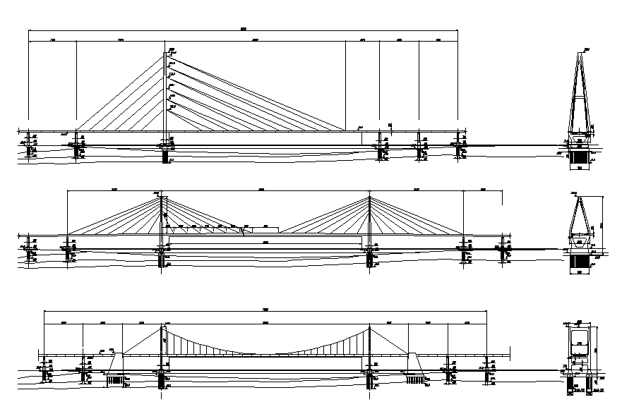 Cable Bridge Elevation Detail Drawing In Dwg Autocad File Cadbull | My ...
