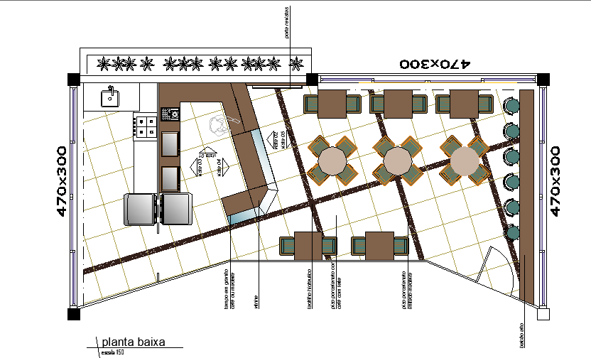 Cafeteria Top View Layout Plan Dwg File Mon Apr 2018 03 37 40 