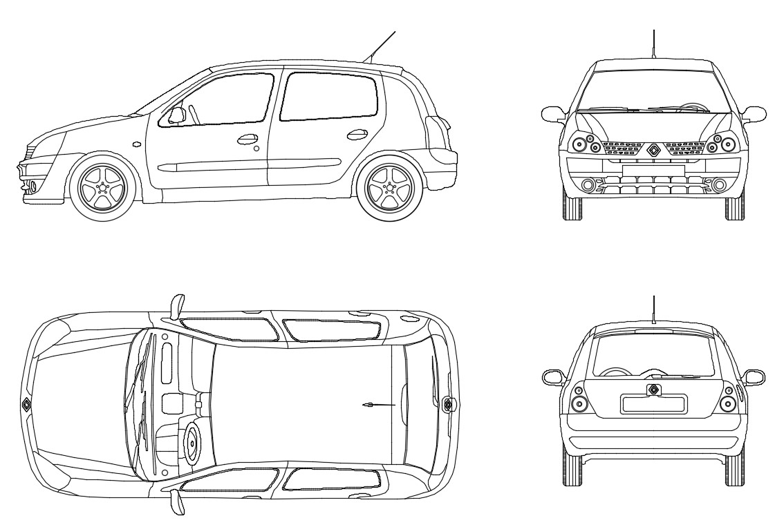 Renault Logan II чертеж