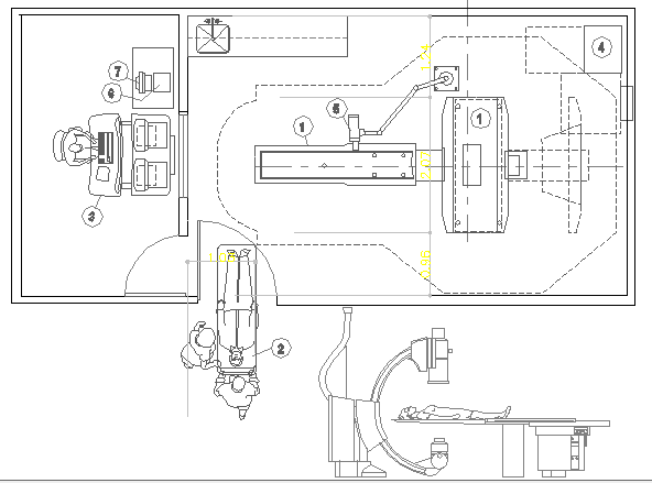 Catscan Room of General Hospital Design dwg file Cadbull