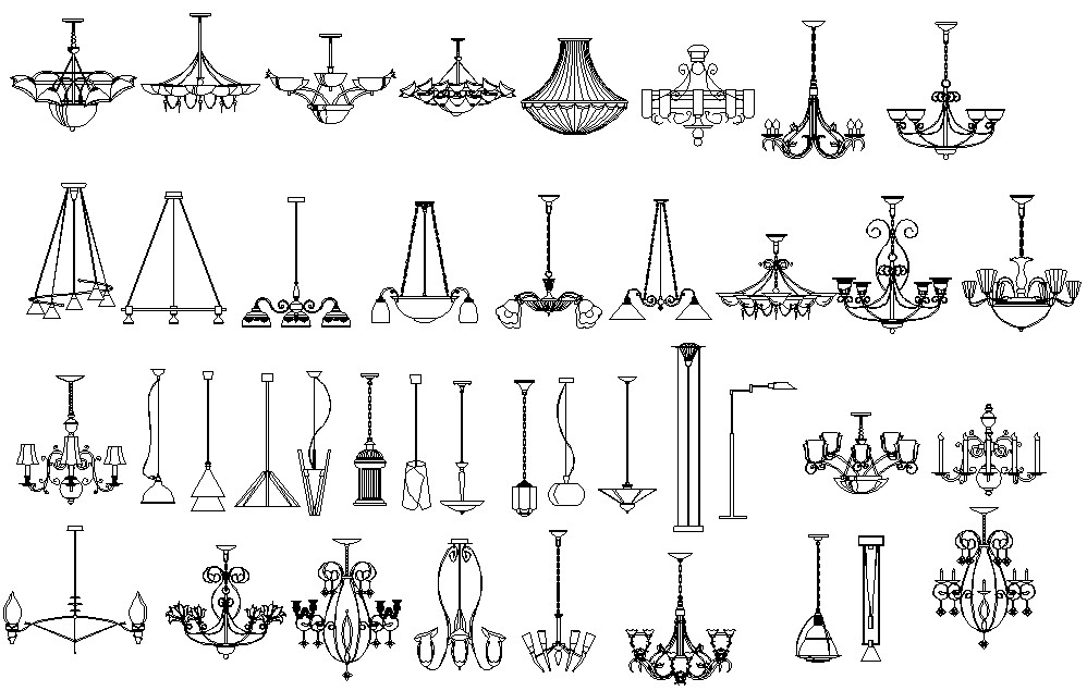 Chandelier Cad Blocks Download