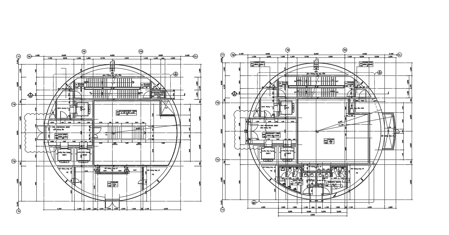 Circle Building Plan Dwg File Cadbull