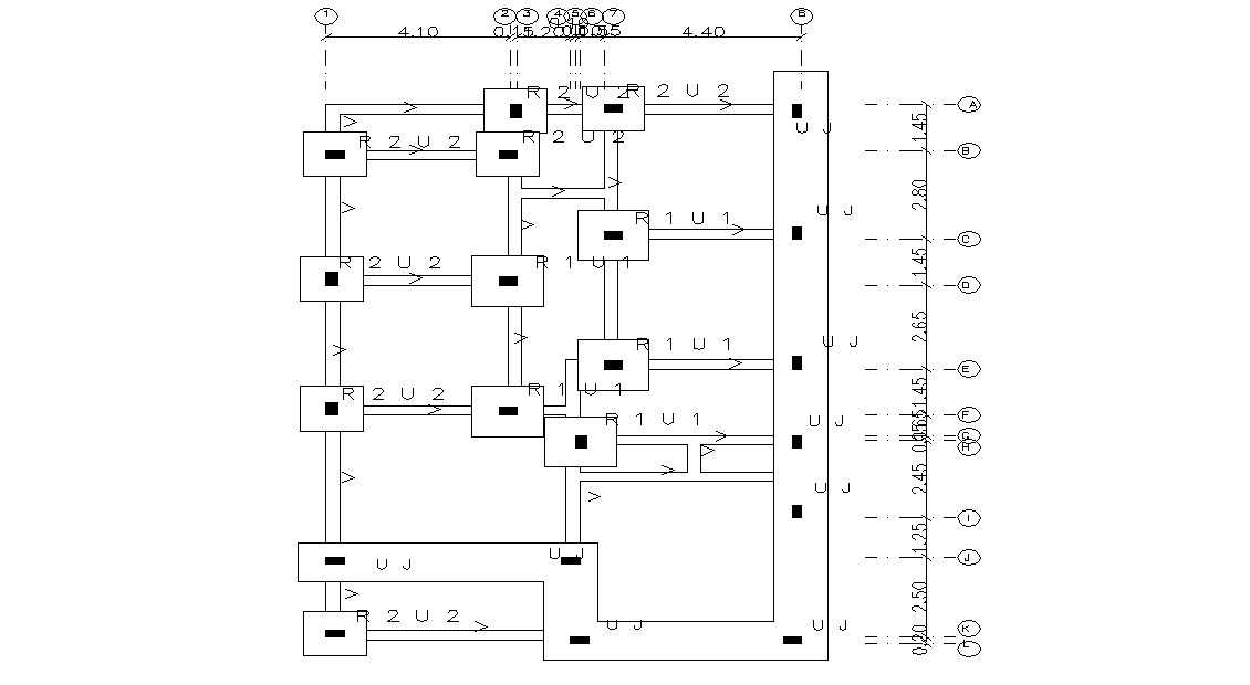 Column Footing Design Structural CAD Drawing - Cadbull