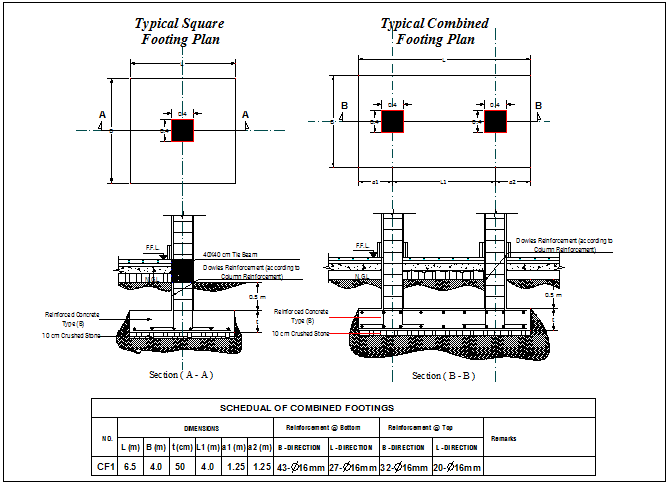 Footing Layout Plan