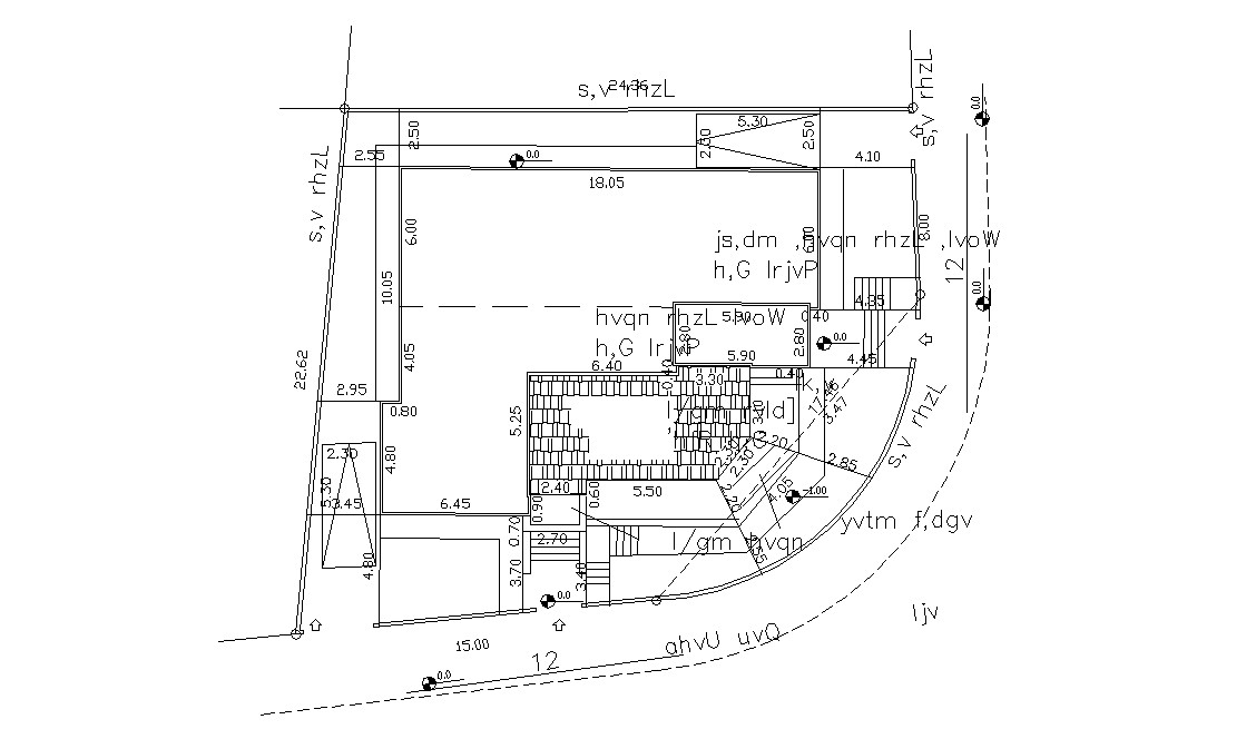 Commercial Building  Demarcation Site  Layout Plan  CAD 