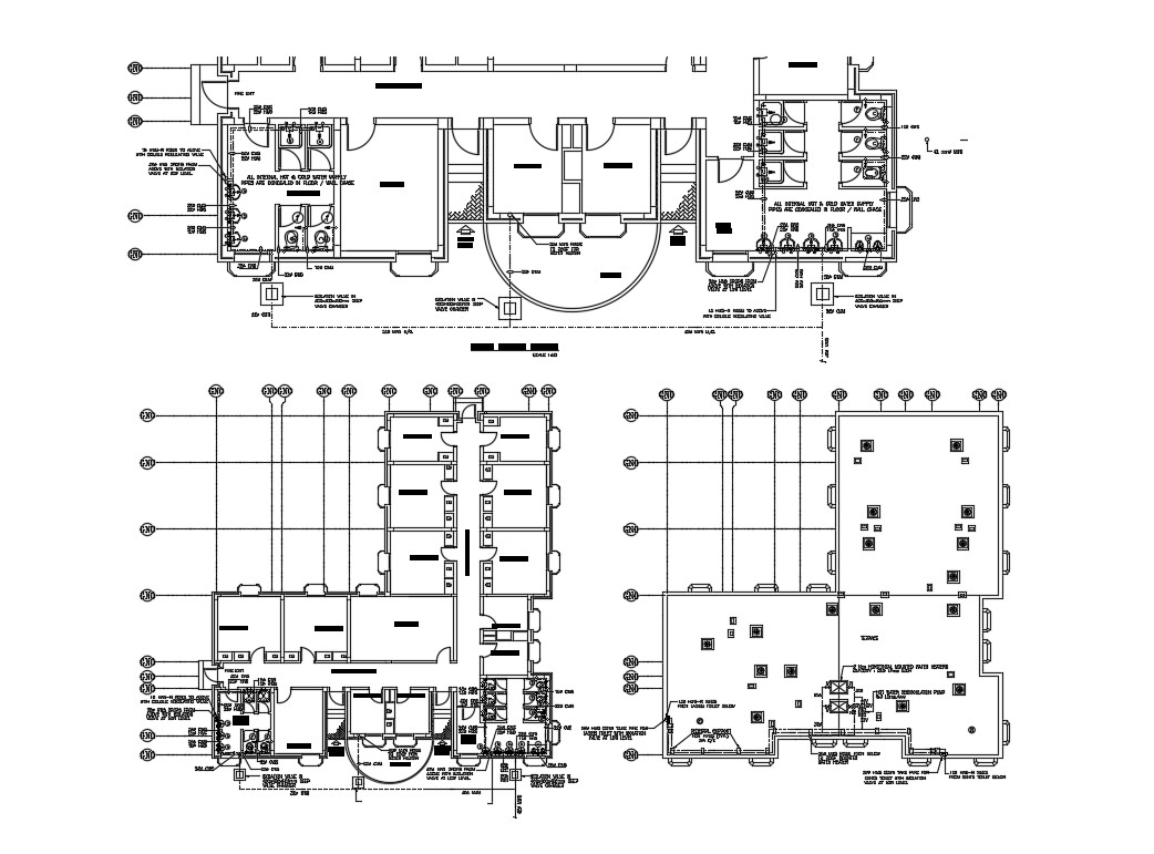 Commercial Building Floor Plan Free CAD File - Cadbull