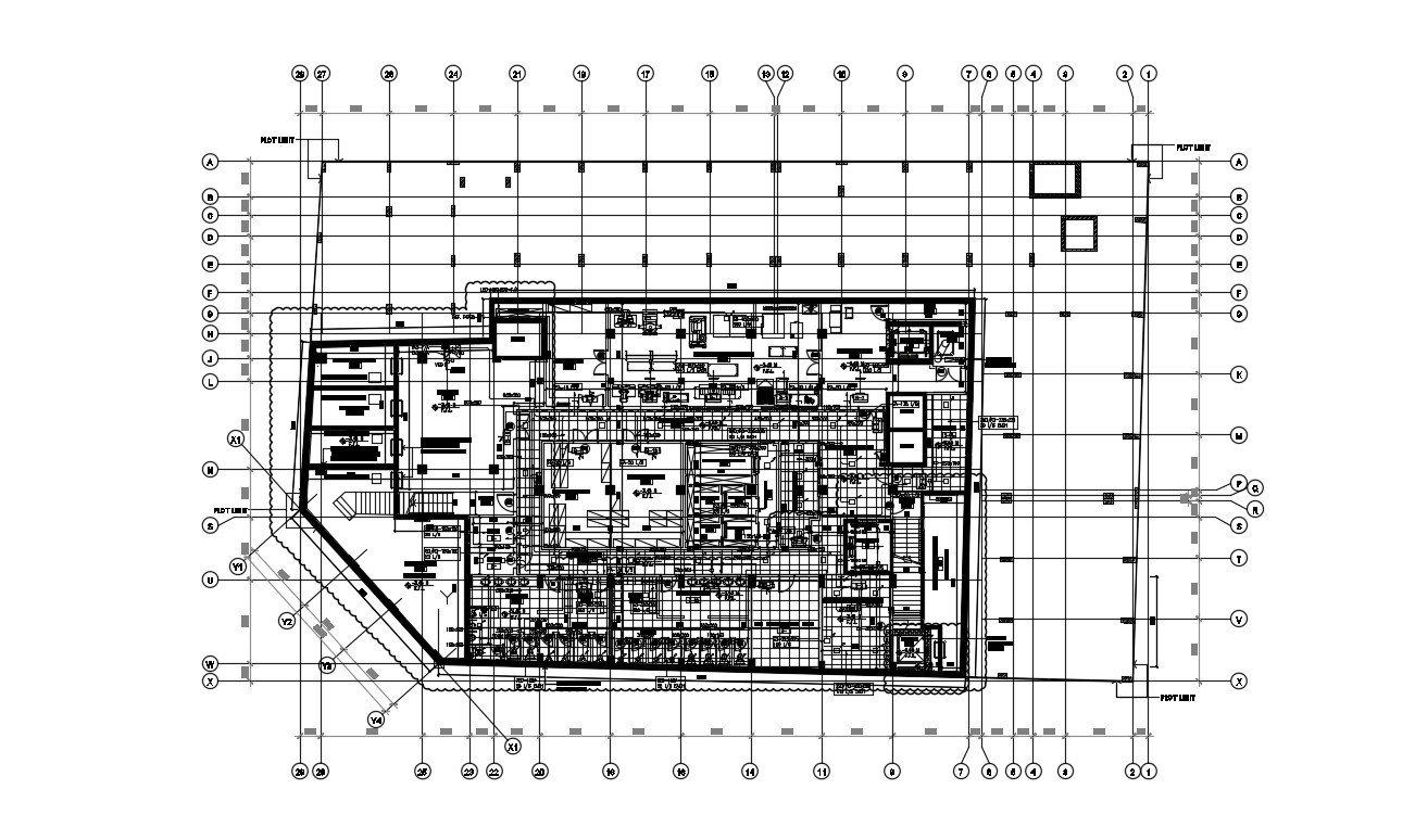 Commercial Building Floor Plan Free CAD File Download