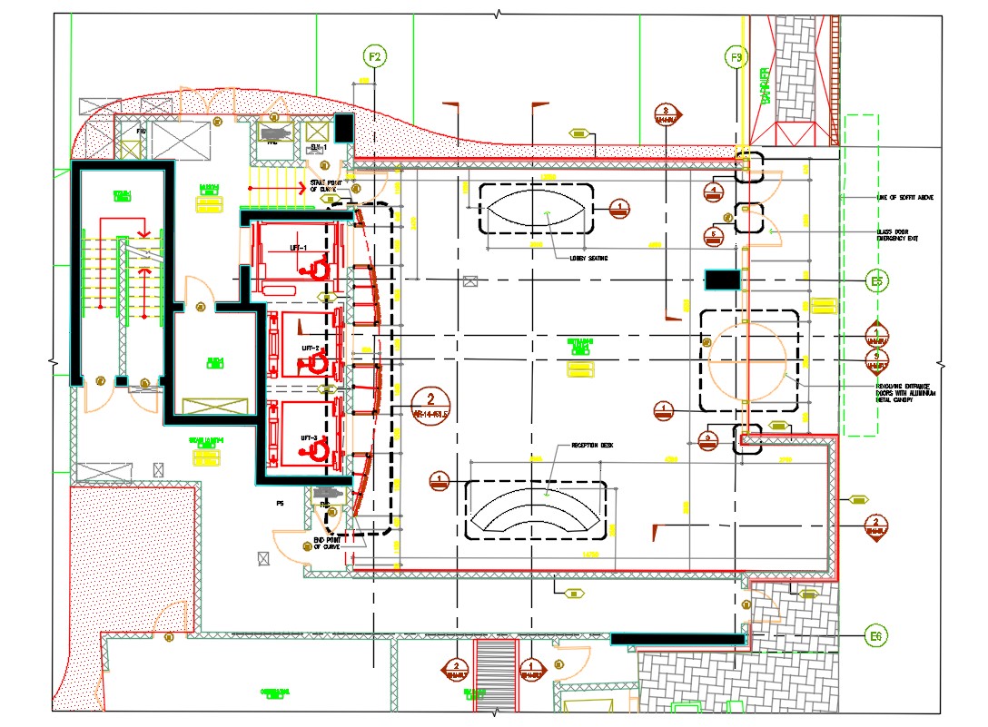 Commercial Building Ground Floor Plan Cadbull