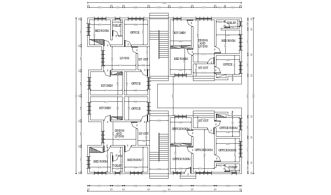 Commercial Residential Building Designs With Working Drawing CAD File ...