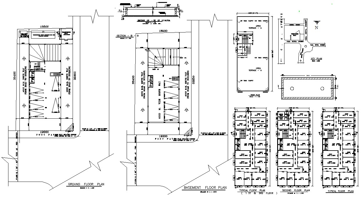 Commercial building layout in autocad - Cadbull