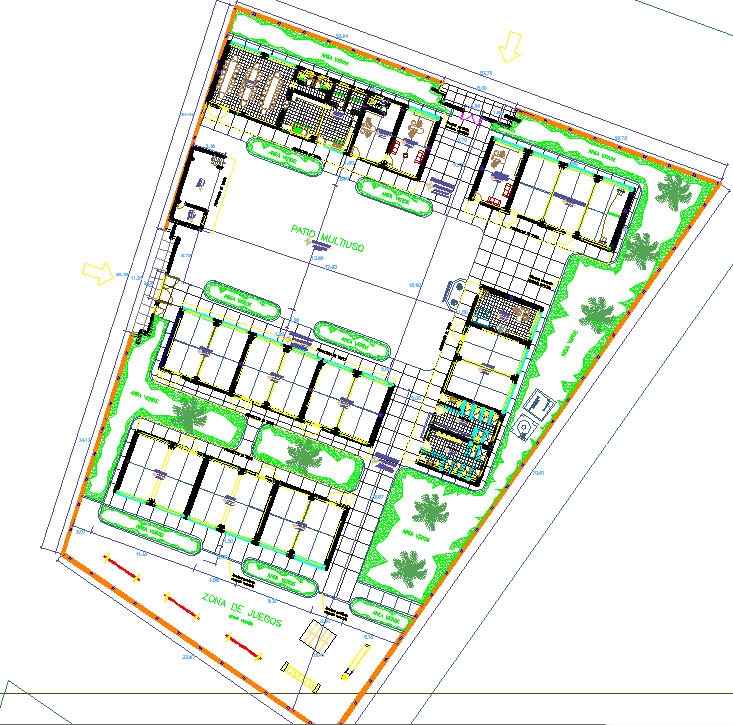 Commercial building plan layout plan detail dwg file - Cadbull