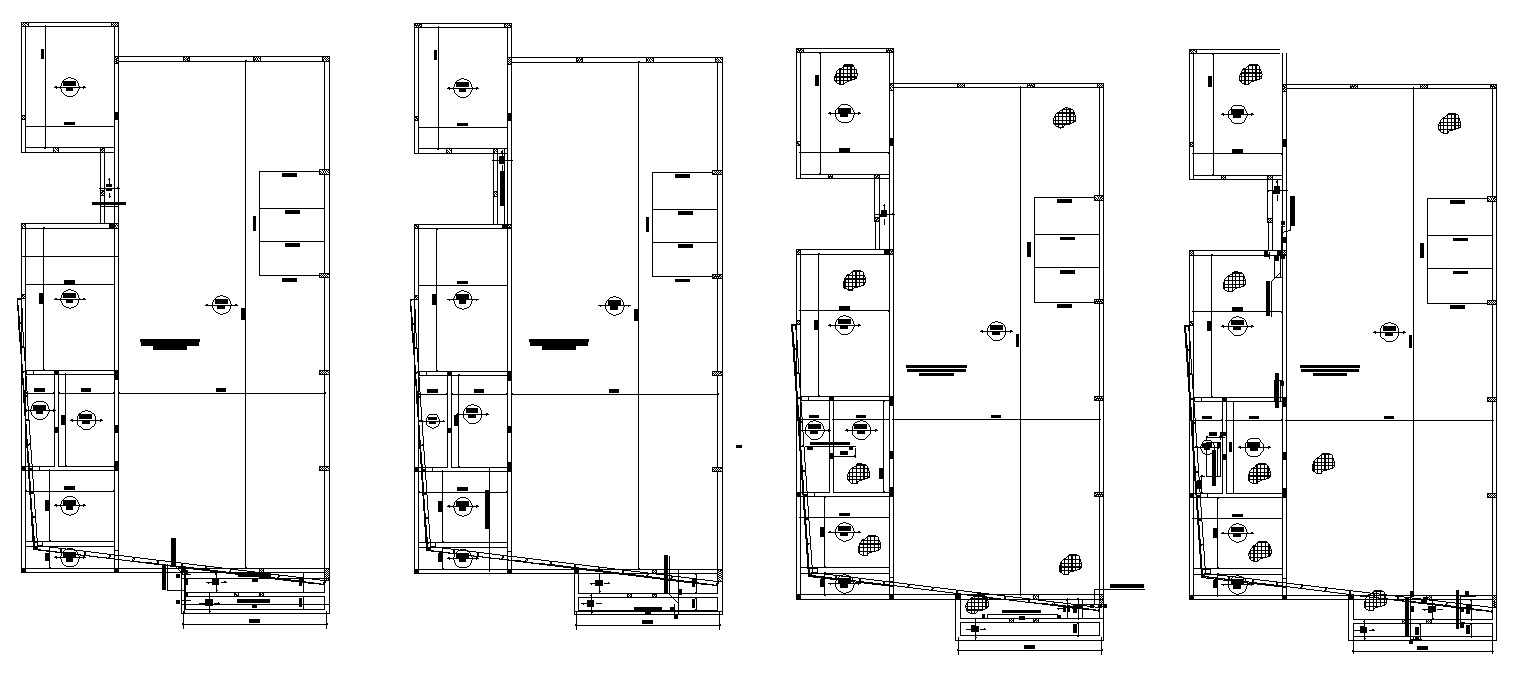 Commercial building AutoCAD Drawing sectional layout plan.Download the ...