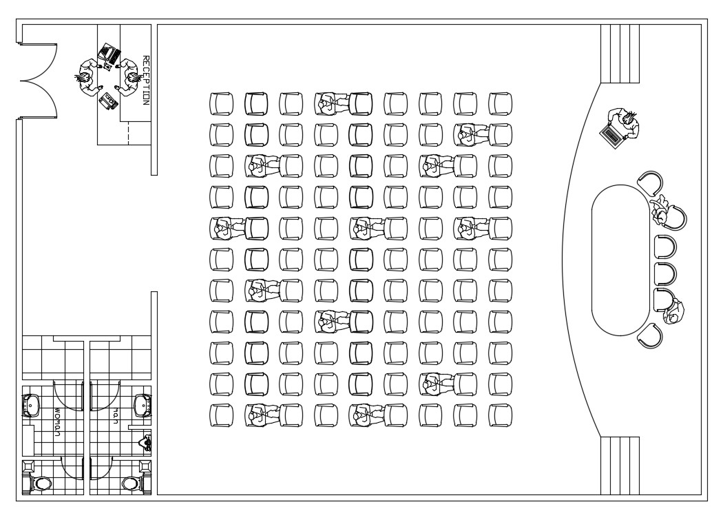 Conference Room Design Layout Plan. Cadbull