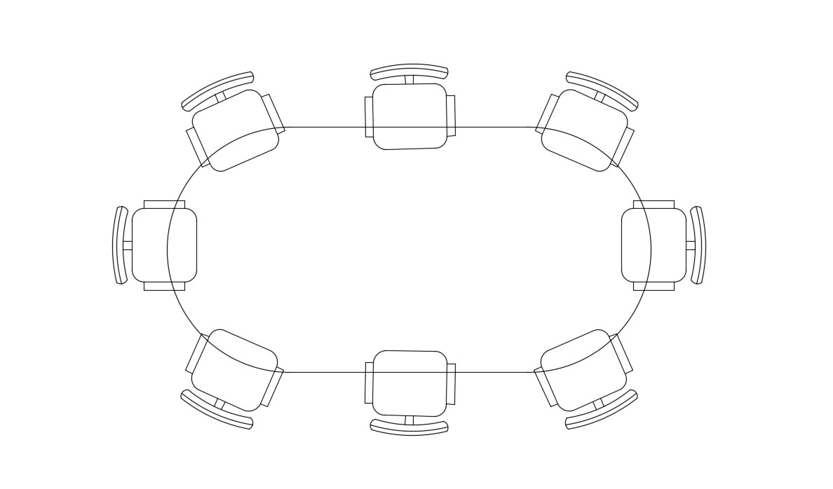 Conference Table CAD Block Cadbull