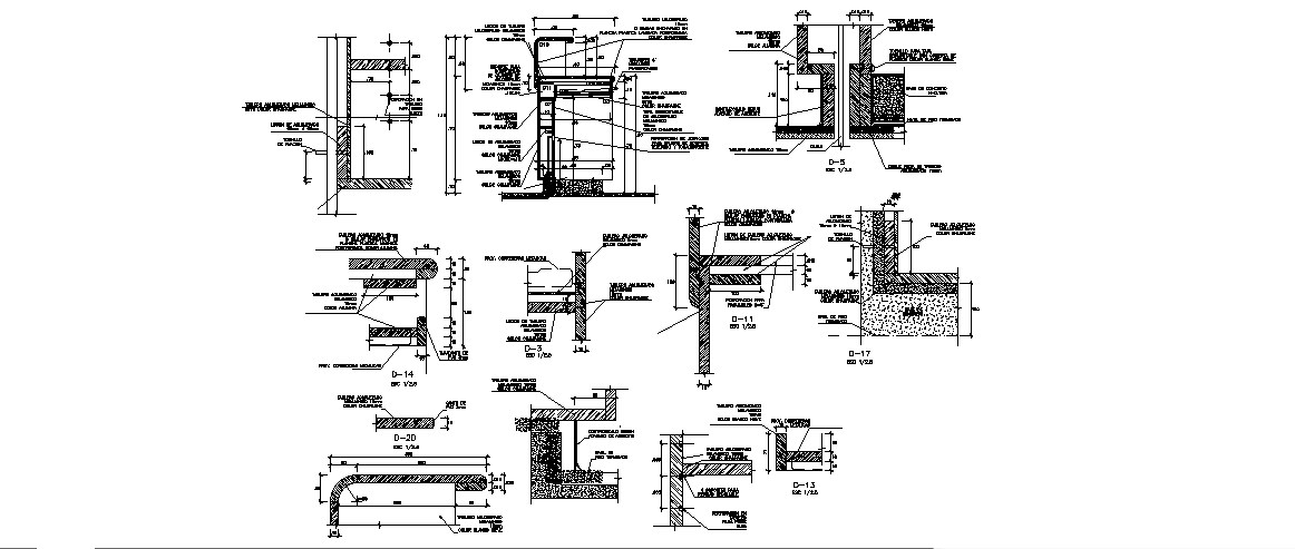 Continuation of table in L of station of nurses carpentry details dwg ...