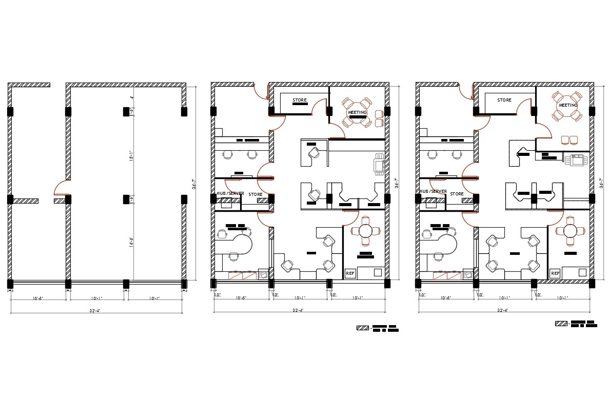 Corporate Office Floor Plan And Furniture Layout Plan Details Dwg