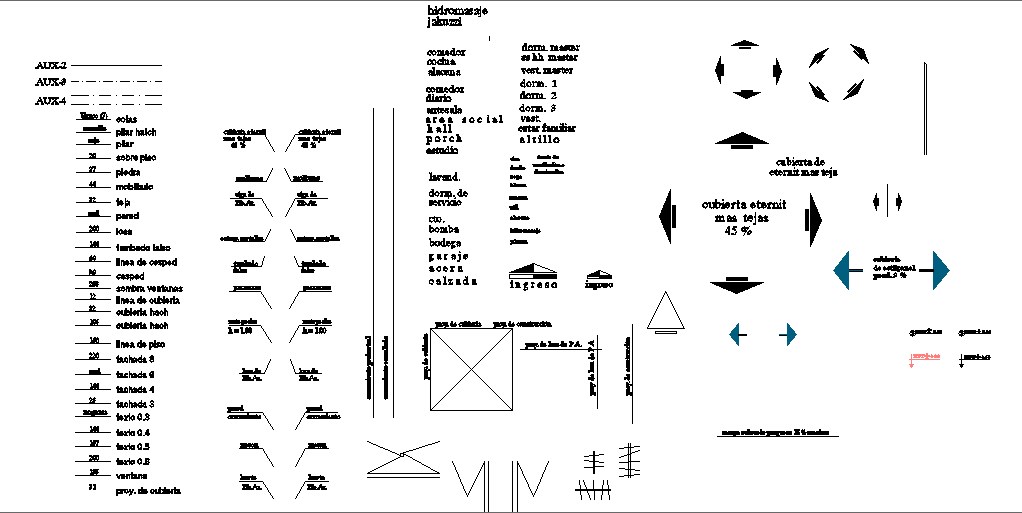 Creative Common And Direction Symbols Blocks Dwg File - Cadbull