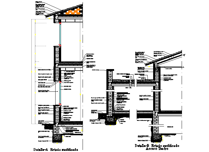 Cross section plan detail dwg file - Cadbull