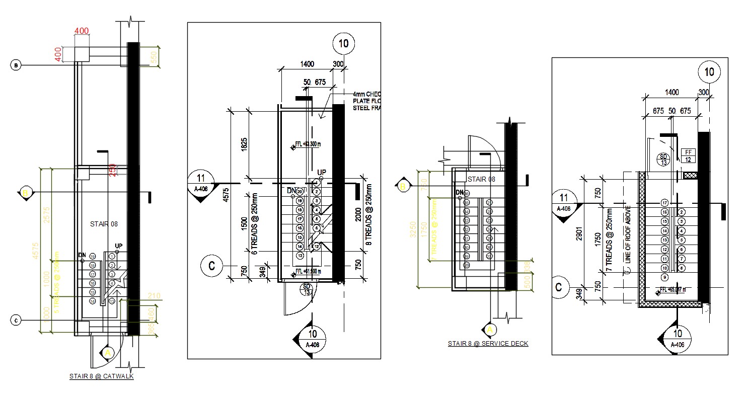 Deck Staircase Plans AutoCAD File - Cadbull