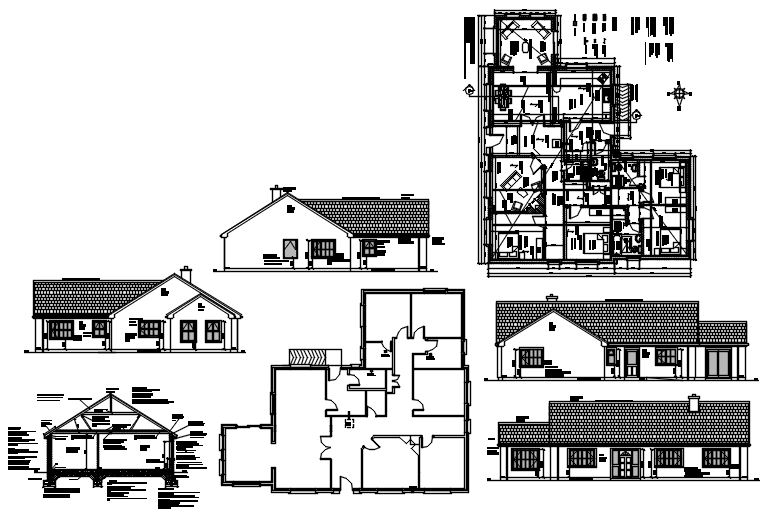 Luxury Bungalow  House  Plan  In AutoCAD  File  Cadbull
