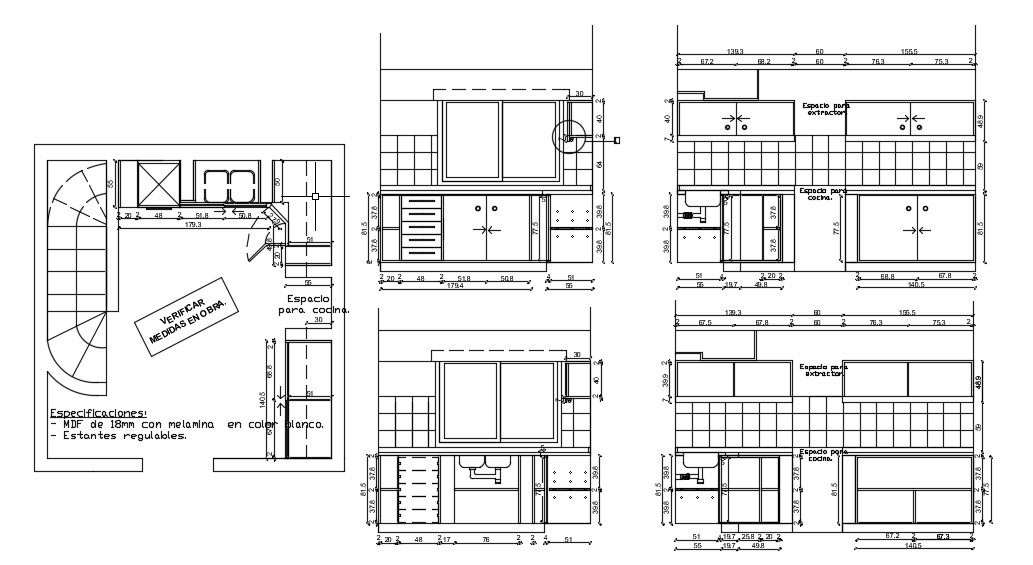 Kitchen Plan Design In DWG File Cadbull   Design Of Kitchen Plan With Detail Dimension In Dwg File  Tue Aug 2019 09 47 40 