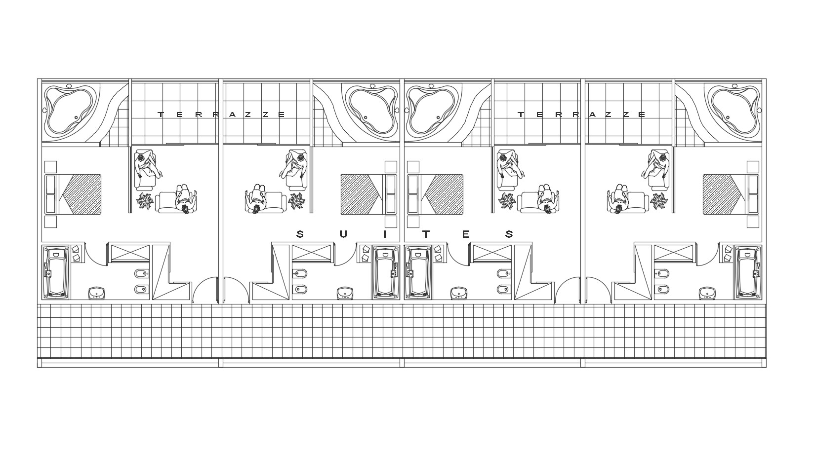 Download Free Hotel Room Plan In DWG File Cadbull