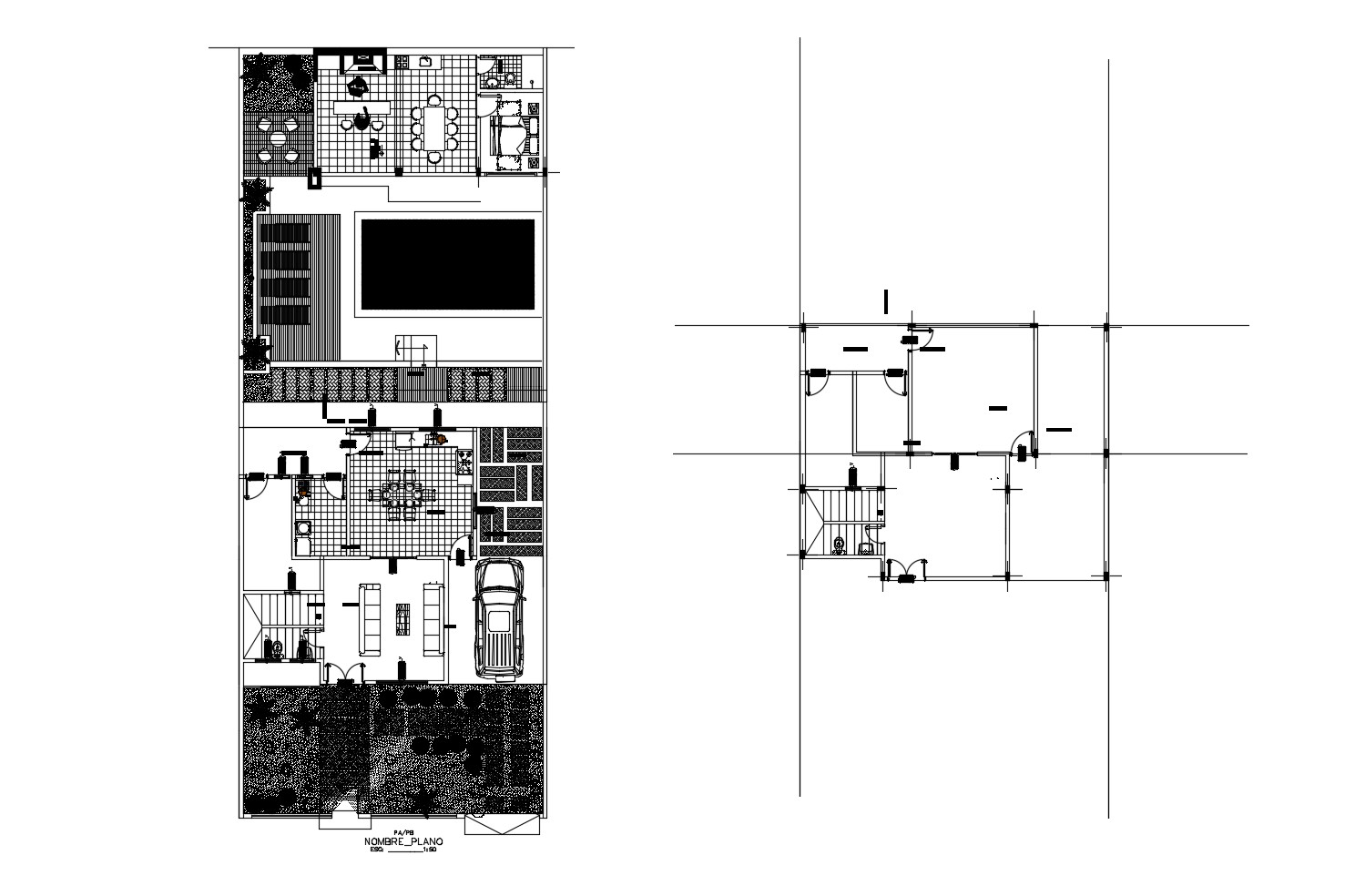 Small Duplex House Plan In DWG File - Cadbull