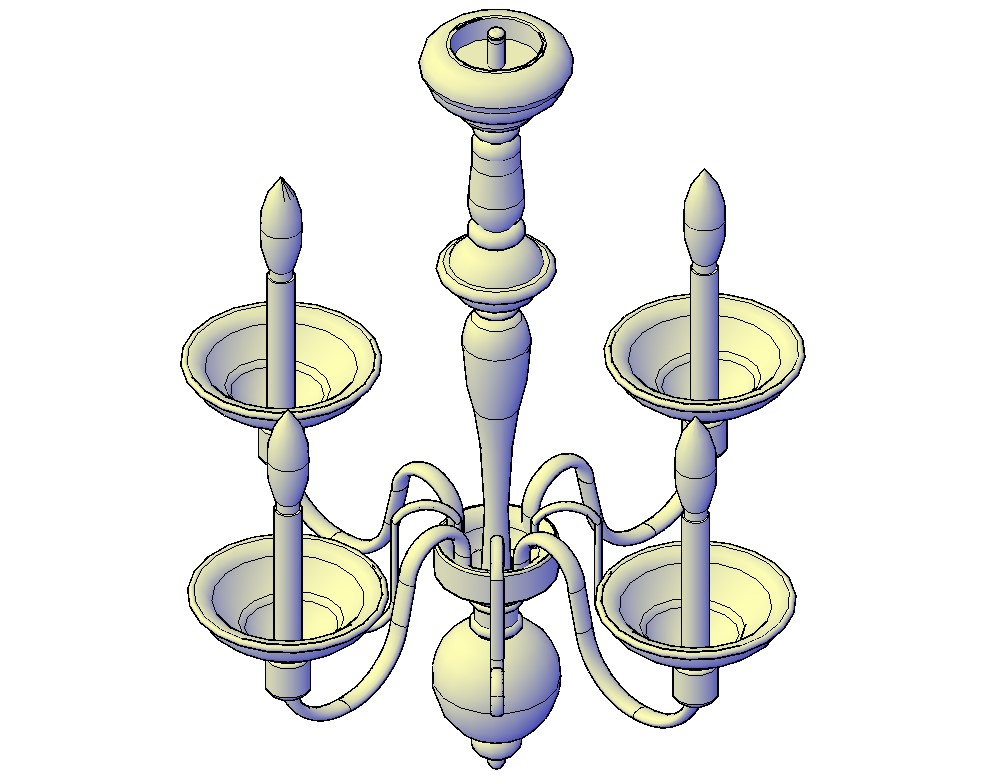 Designer Chandelier CAD File - Cadbull