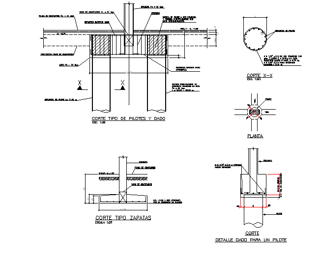 Detail Pondasi Bore Pile Dwg