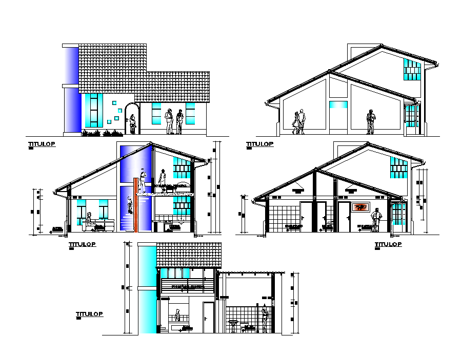 Detail Residential Building Section 2d View Layout Autocad File Cadbull 